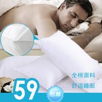 白色全棉枕芯十孔枕平纹一等品棉布纤维枕长方形 枕头护颈枕