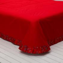 红色现代中式贡缎人物床单式古典民族风 床品件套四件套