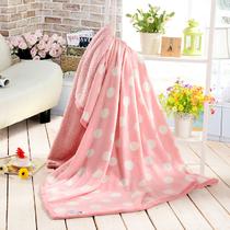 粉红色天蓝色5%珊瑚绒毯冬季简约现代 毛毯