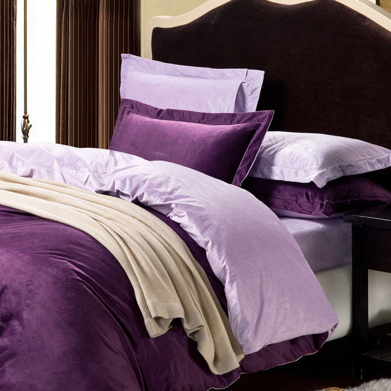 莱恩斯克 活性印花简约现代聚酯纤维纯色床单式简约风 床品件套四件套