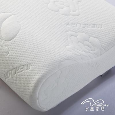 水星 斜纹布棉布记忆棉长方形 枕头