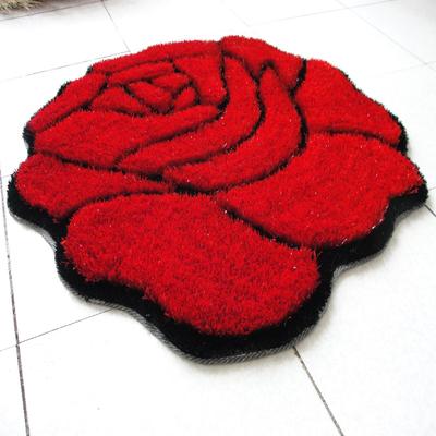 琪斯美 蚕丝田园植物花卉圆形欧美机器织造 地毯