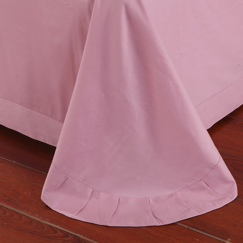 米兰娜 活性印花欧式纯色床单式简约风 床品件套四件套
