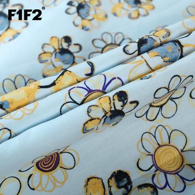 F1F2 床笠款床单款200根斜纹植物花卉床笠式韩式风 床品件套四件套