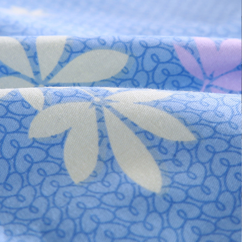 九洲岛 活性印花植物花卉床裙式田园风 床品件套四件套