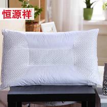 白色一只装斜纹布一等品棉布花草长方形 枕头护颈枕
