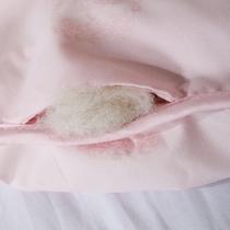 粉红色绗缝冬季磨毛涤纶羊毛 被子