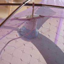 白色水蓝黄色粉色紫色玻璃纤维管蚊帐蒙古包式通用 蚊帐
