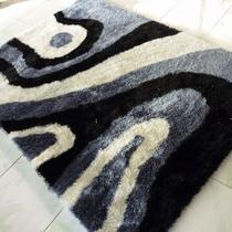 黑白灰花色南韩丝地毯风景长方形机器织造 地毯