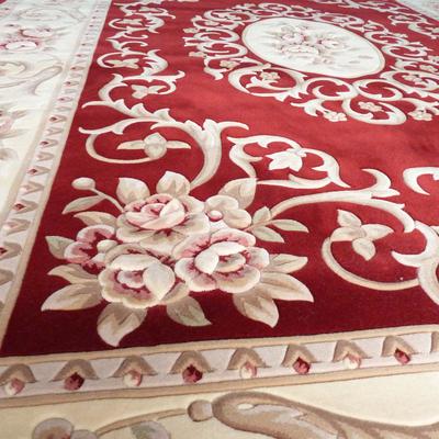东方 羊毛欧式植物花卉长方形欧美机器织造 地毯