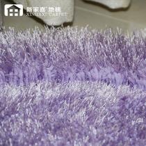 蚕丝简约现代纯色椭圆形田园手工织造 地毯