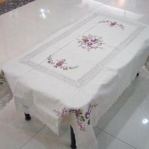 白色布纯色简约现代 桌布