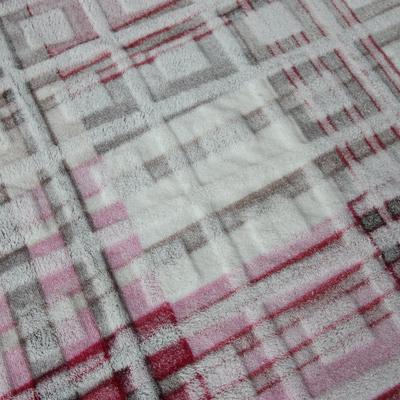紫罗兰 时代节奏珊瑚绒毯春秋条纹 毛毯