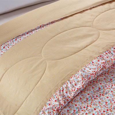 米图家纺 绗缝超细纤维空调被/夏凉被斜纹丝棉化纤 被子空调被