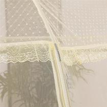 紫色粉色米黄水绿玻璃纤维管蚊帐蒙古包式通用 蚊帐