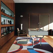 彩色圆圈化纤简约现代腈纶长方形欧美机器织造 地毯
