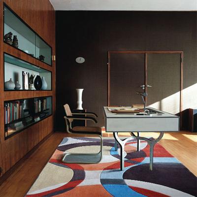 Qdtex 彩色圆圈化纤简约现代腈纶长方形欧美机器织造 地毯