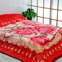 5%拉舍尔6914309801524毛毯一等品冬季植物花卉现代中式 毛毯
