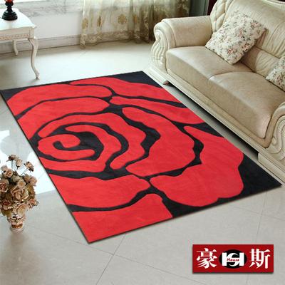 鸿升 预售022化纤腈纶植物花卉长方形手工织造 地毯