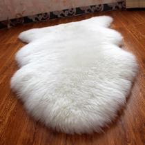 白色米黄灰白羊毛欧式纯色椭圆形欧美 地毯