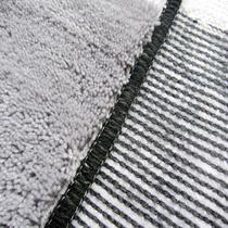 白折条黑白点绒面门厅几何图案简约现代机器织造 地垫