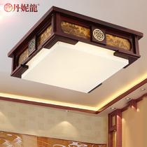 PVC木现代中式雕刻正方形白炽灯节能灯LED 1020吸顶灯