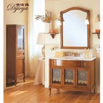 橡胶木含带配套面盆人造石台面欧式 D1025浴室柜