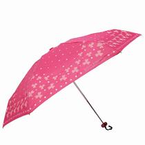 粉色黑色白色手动锦纶遮阳伞五折伞成人 遮阳伞