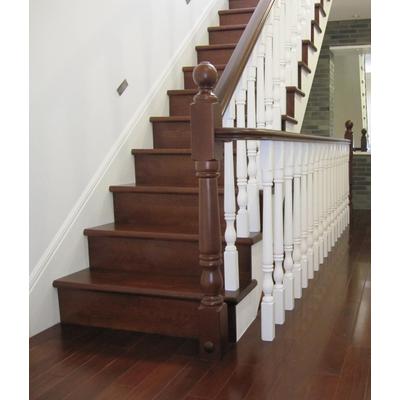 康辉 美国红橡榉木橡胶木折叠梯 橡胶木水泥基础楼梯楼梯
