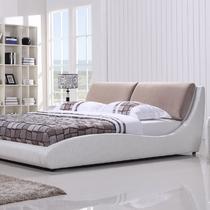 木流苏拉扣组装式架子床复合面料方形简约现代 床