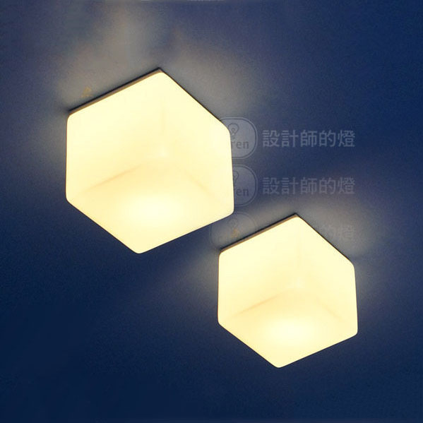 設計師的燈 玻璃鐵簡約現代白熾燈節能燈LED 方糖壁燈壁燈