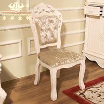 象牙白人造板纯色细木工板布多功能成人欧式 椅子