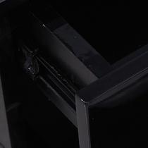 黑色人造板密度板/纤维板成人简约现代 床头柜