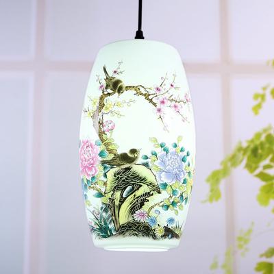 张三丰 陶瓷木现代中式白炽灯节能灯LED 吊灯