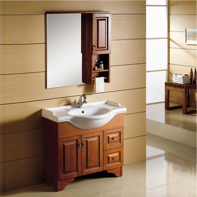 高臣 橡木一体陶瓷盆E1级现代中式 浴室柜
