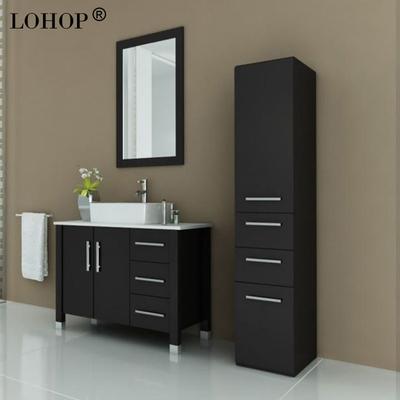 LOHOP 橡胶木人造石台面E0级美式乡村 浴室柜