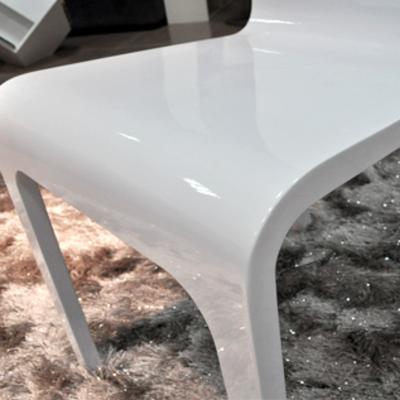 Xiao Mu Wu 藏灰色白色人造板密度板/纤维板储藏成人简约现代 餐椅