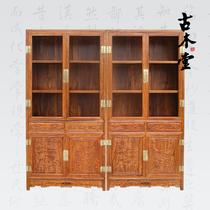 一对书柜单个书柜花梨木植物花卉成人明清古典 书柜