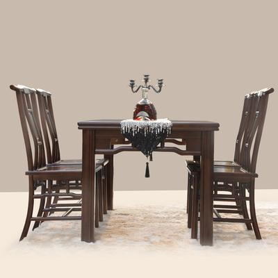 馨可丽 组装支架结构橡胶木长方形明清古典 餐桌