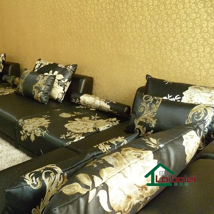 莱伯蕾 组合绣花木质工艺松木移动复合面料海绵植物花卉简约现代 沙发