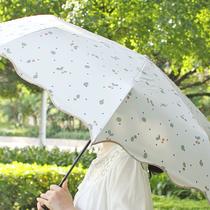 手动银胶涤纶布晴雨伞三折伞成人 遮阳伞