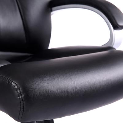 慕派 塑料PVC固定扶手尼龙脚钢制脚皮艺 电脑椅