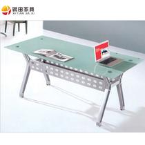 钢木钢化玻璃简约现代 XT-BLQT-004办公桌