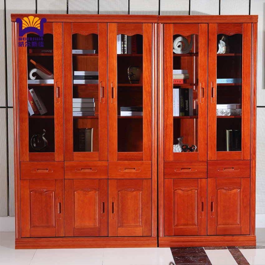 威尔斯佳 五门三门二门框架结构海棠木多功能成人现代中式 书柜