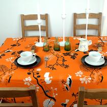 橙色布叶子北欧/宜家 桌布