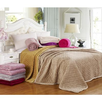 ·moula·a．b 2%-3%珊瑚绒毯优等品春秋纯色简约现代 毛毯