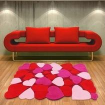 加密加厚型化纤韩式腈纶心形长方形日韩手工织造 地毯