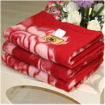 紫红墨绿大红桔红羊毛羊绒毯优等品春秋植物花卉 毛毯