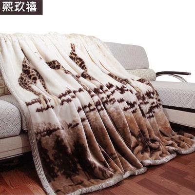 熙玖禧 2%-3%拉舍尔毛毯冬季植物花卉简约现代 毛毯