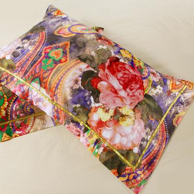 梵欧 欧式丝绵活性印花提花斜纹植物花卉床单式欧美风 床品件套四件套